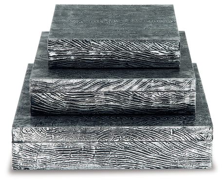 Keldy Antique Pewter Finish Box from Ashley - Luna Furniture