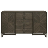 Kelly 3-drawer Storage Dining Sideboard Server Dark Grey - 107965 - Luna Furniture