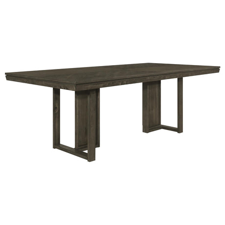 Kelly 5-piece Rectangular Dining Table Set Beige and Dark Grey - 107961-S5 - Luna Furniture