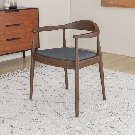 Kelly Mid-Century Modern Dining Chair Grey Fabric from Midinmod - Luna Furniture
