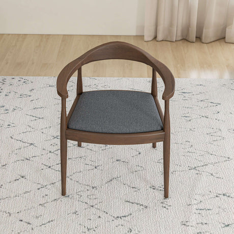 Kelly Mid-Century Modern Dining Chair Grey Fabric from Midinmod - Luna Furniture