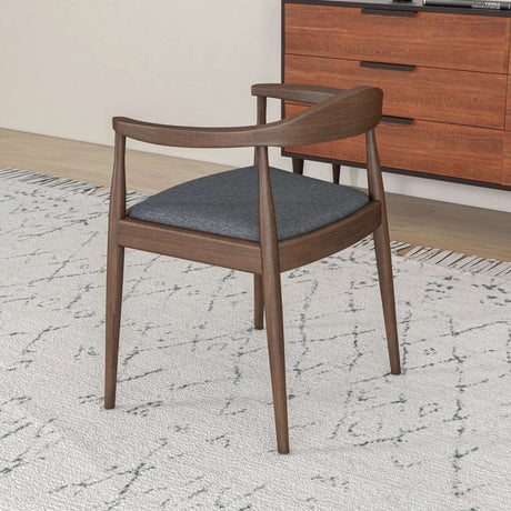 Kelly Mid-Century Modern Dining Chair Grey Fabric from Midinmod - Luna Furniture