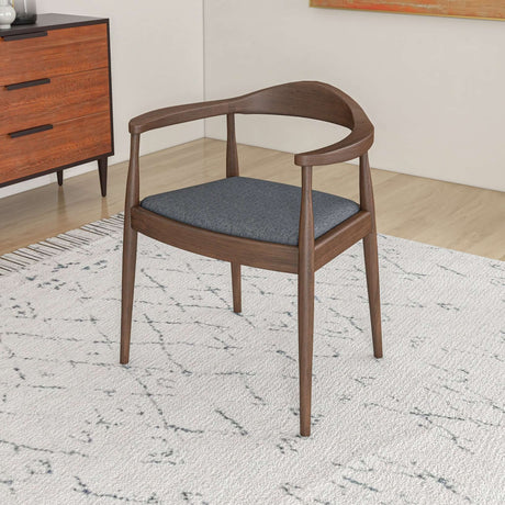 Kelly Mid-Century Modern Dining Chair Grey Fabric from Midinmod - Luna Furniture