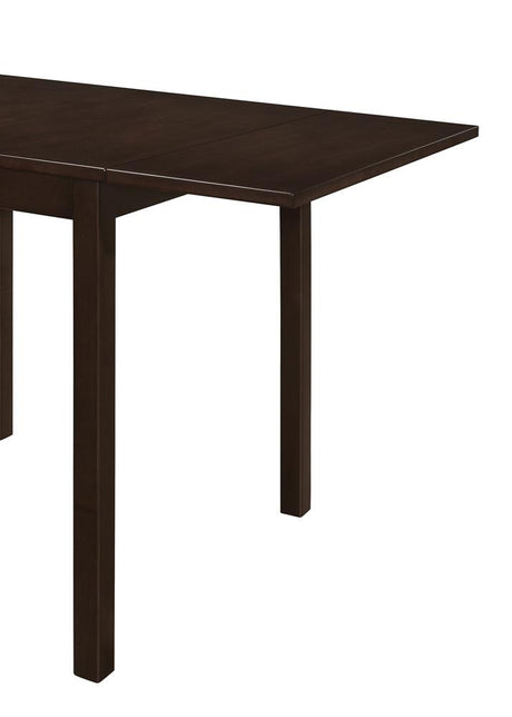 Kelso Cappuccino Rectangular Dining Table with Drop Leaf from Coaster - Luna Furniture
