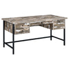 Kemper 4-drawer Writing Desk Salvaged Cabin - 801235 - Luna Furniture