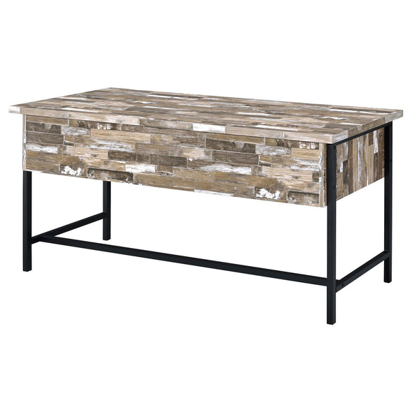 Kemper 4-drawer Writing Desk Salvaged Cabin - 801235 - Luna Furniture