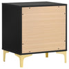 Kendall 2-Drawer Nightstand Black and Gold - 224452 - Luna Furniture