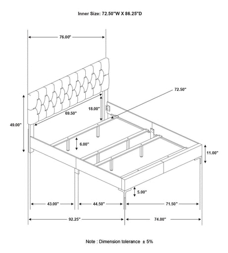 Kendall White 5-Piece California King Bedroom Set from Coaster - Luna Furniture