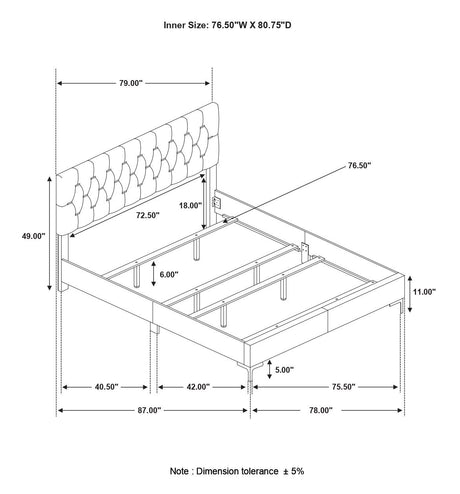 Kendall White 5-Piece Eastern King Bedroom Set from Coaster - Luna Furniture