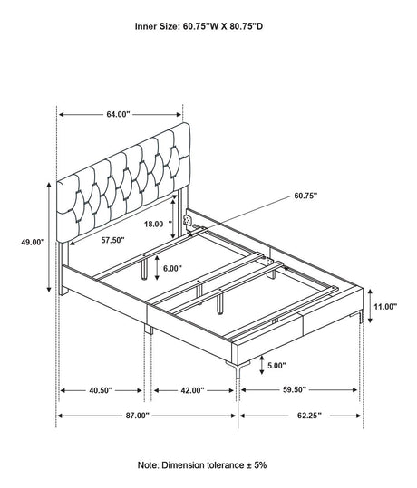 Kendall White 5-Piece Queen Bedroom Set from Coaster - Luna Furniture