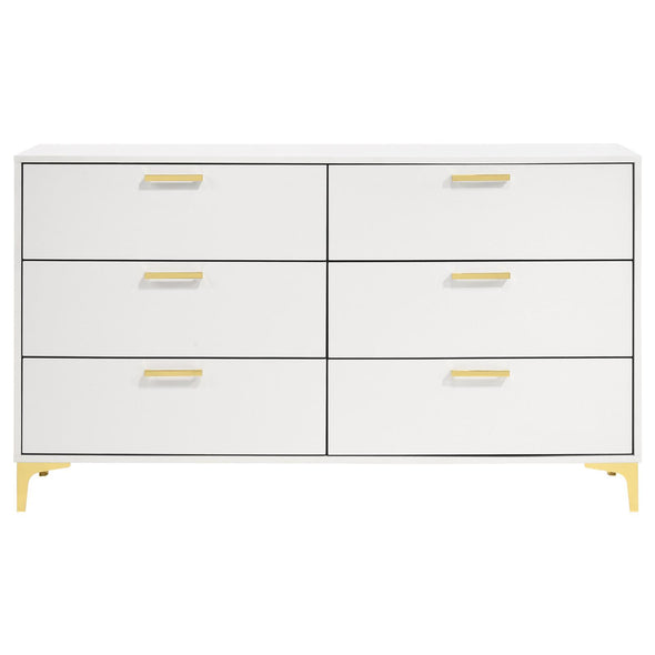 Kendall 6-drawer Dresser White - 224403 - Luna Furniture