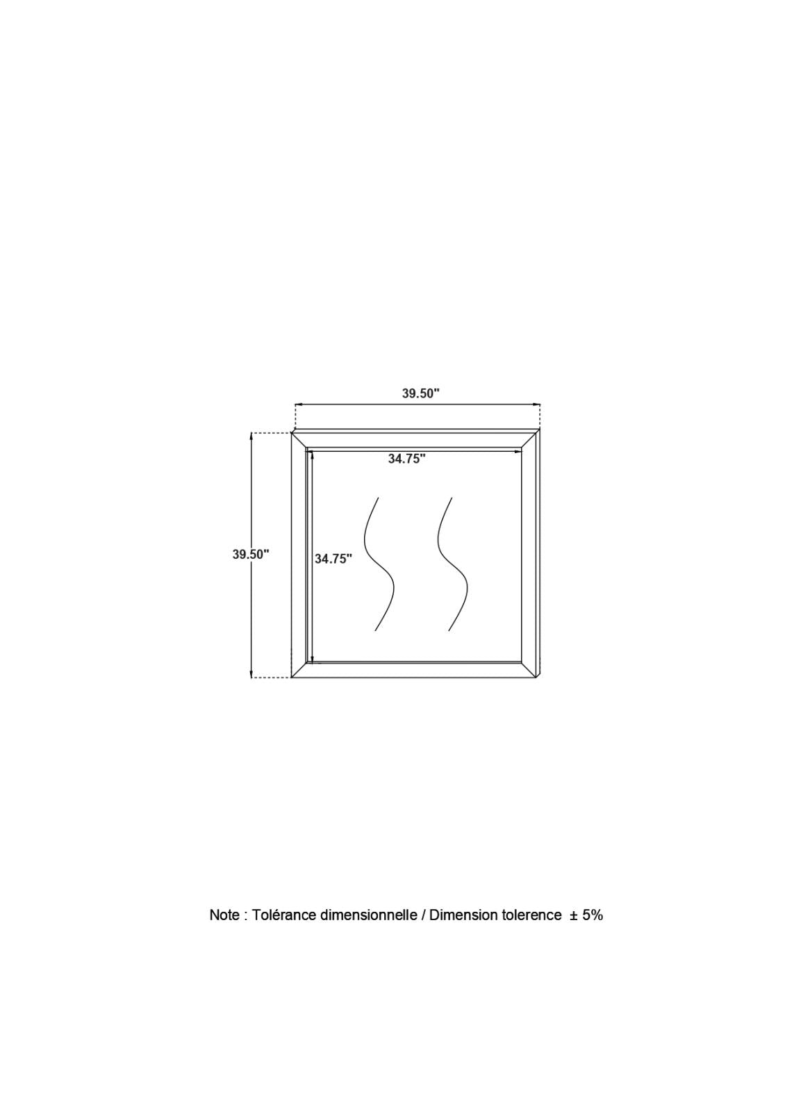 Kendall Black Square Dresser Mirror (Mirror Only) from Coaster - Luna Furniture