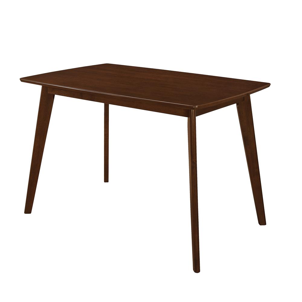 Kersey Chestnut Dining Table with Angled Legs from Coaster - Luna Furniture