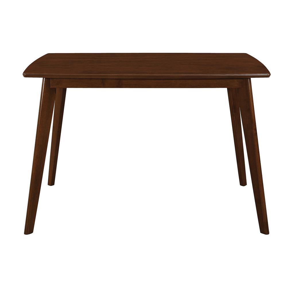 Kersey Chestnut Dining Table with Angled Legs from Coaster - Luna Furniture