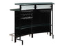 Keystone Glass Top Bar Unit Black - 100139 - Luna Furniture