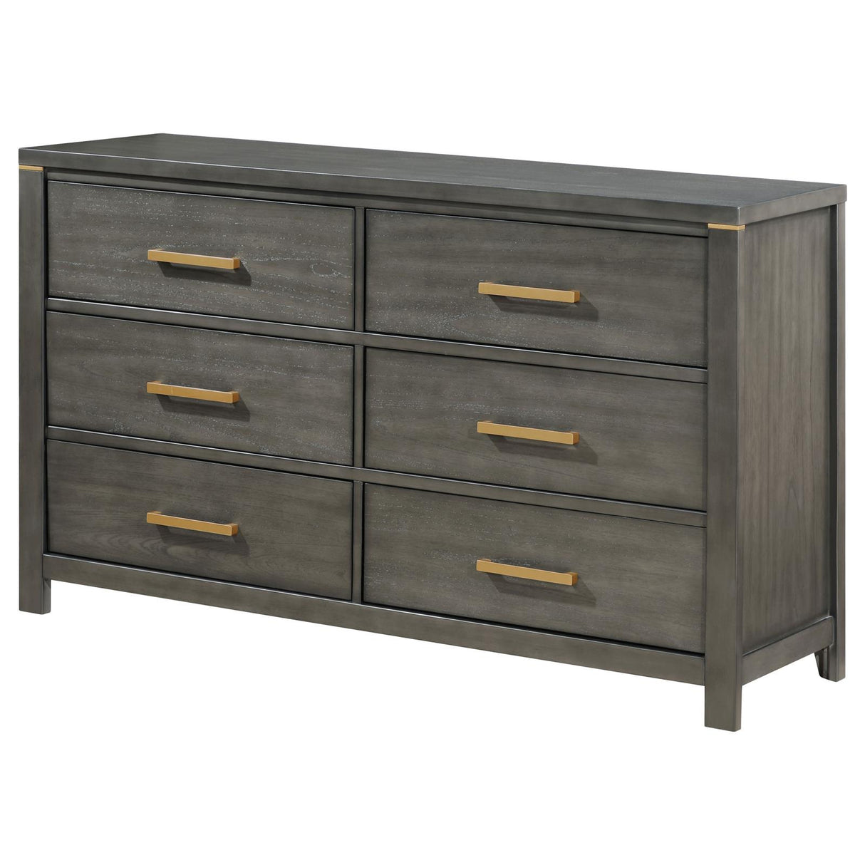 Kieran 6-drawer Bedroom Dresser Grey - 224743 - Luna Furniture