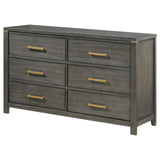 Kieran 6-drawer Bedroom Dresser Grey - 224743 - Luna Furniture