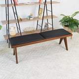 Kody Black Vegan Leather Bench from Midinmod - Luna Furniture