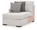 Koralynn Stone Left-Arm Facing Corner Chaise from Ashley - Luna Furniture