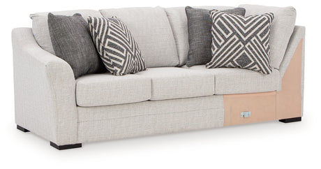 Koralynn Stone Left-Arm Facing Sofa with Corner Wedge from Ashley - Luna Furniture