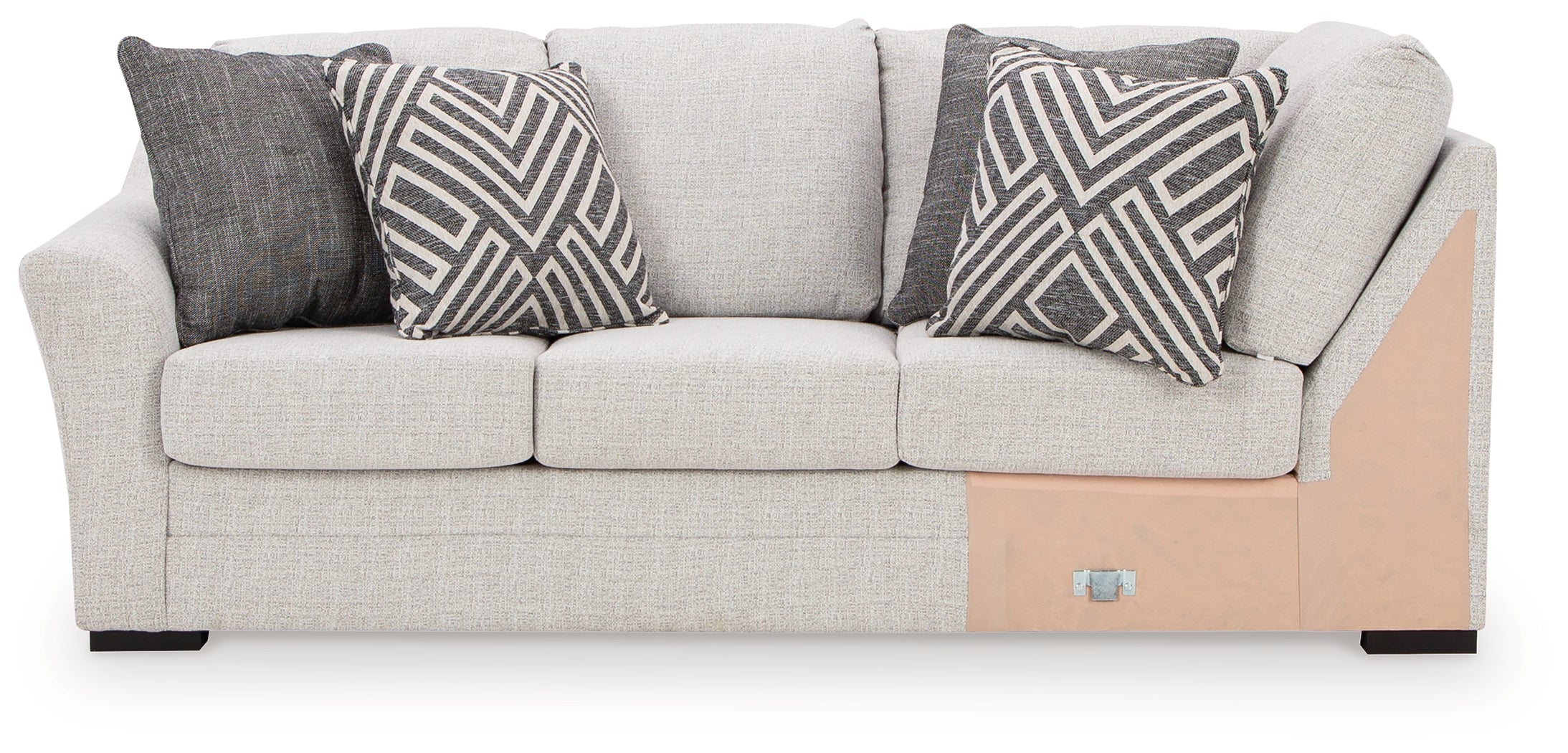 Koralynn Stone Left-Arm Facing Sofa with Corner Wedge from Ashley - Luna Furniture