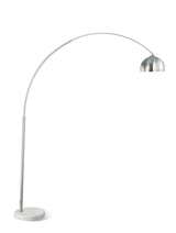Krester Brushed Steel and Chrome Arched Floor Lamp from Coaster - Luna Furniture