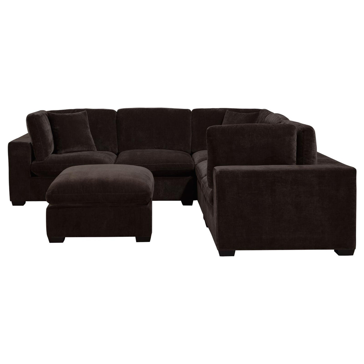 Lakeview Dark Chocolate Upholstered 5-Piece Modular Sectional Sofa from Coaster - Luna Furniture