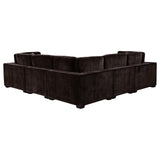 Lakeview Dark Chocolate Upholstered 5-Piece Modular Sectional Sofa from Coaster - Luna Furniture