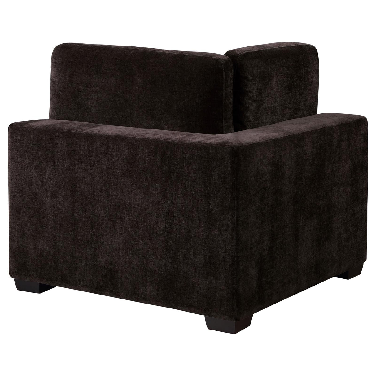 Lakeview Upholstered Corner Chair Dark Chocolate from Coaster - Luna Furniture