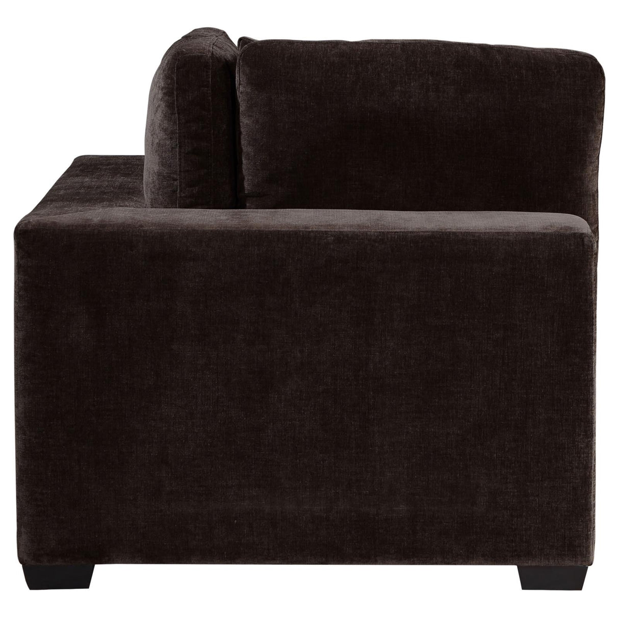 Lakeview Upholstered Corner Chair Dark Chocolate from Coaster - Luna Furniture