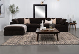 Lakeview Upholstered Corner Chair Dark Chocolate from Coaster - Luna Furniture