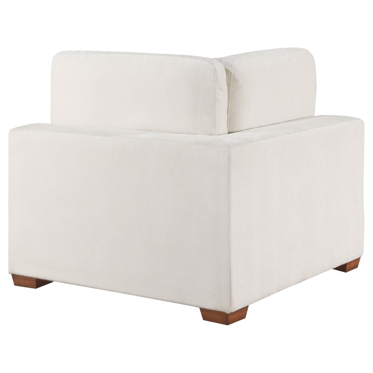 Lakeview Upholstered Corner Chair Ivory from Coaster - Luna Furniture