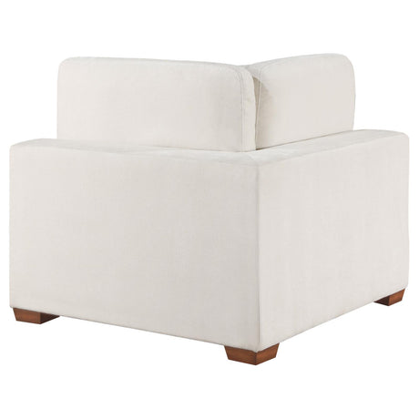 Lakeview Upholstered Corner Chair Ivory from Coaster - Luna Furniture