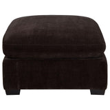 Lakeview Dark Chocolate Upholstered Ottoman from Coaster - Luna Furniture