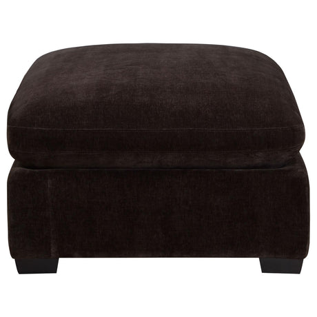 Lakeview Dark Chocolate Upholstered Ottoman from Coaster - Luna Furniture