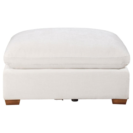 Lakeview Ivory Upholstered Ottoman from Coaster - Luna Furniture