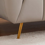 LaMattina Genuine Italian Leather Channel Tufted Sofa Grey - AFC00454 - Luna Furniture
