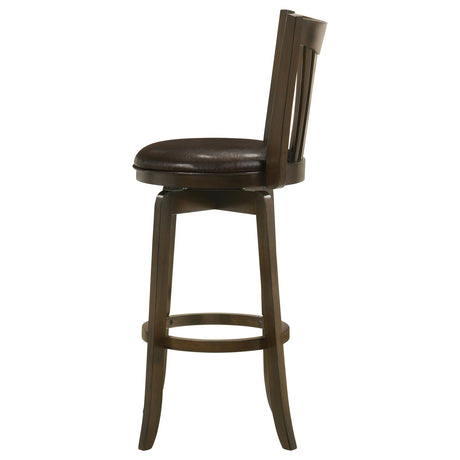 Lambert Dark Cherry Pub Height Swivel Bar Stool from Coaster - Luna Furniture
