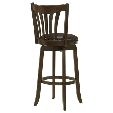 Lambert Dark Cherry Pub Height Swivel Bar Stool from Coaster - Luna Furniture
