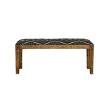 Lamont Natural and Navy Rectangular Upholstered Bench from Coaster - Luna Furniture