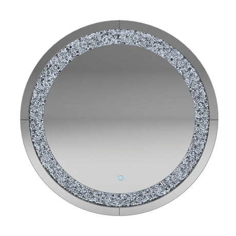 Landar Round Wall Mirror Silver - 961525 - Luna Furniture