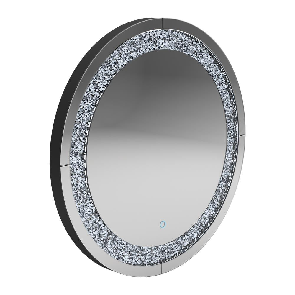 Landar Round Wall Mirror Silver - 961525 - Luna Furniture