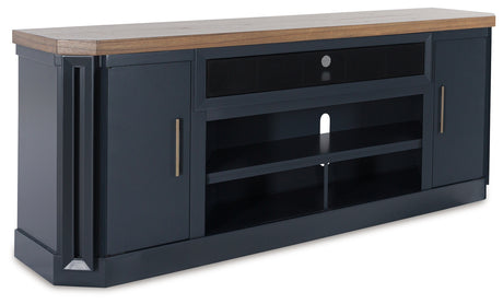 LANDOCKEN Brown/Blue 83" TV Stand - W402-68 - Luna Furniture