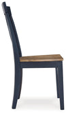 Landocken Brown/Blue Dining Chair, Set of 2 - D502-01 - Luna Furniture