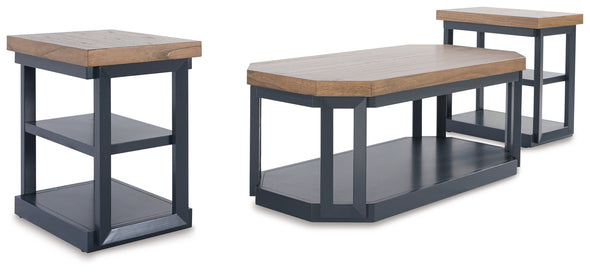 LANDOCKEN Brown/Blue Table, Set of 3 - T402-13 - Luna Furniture