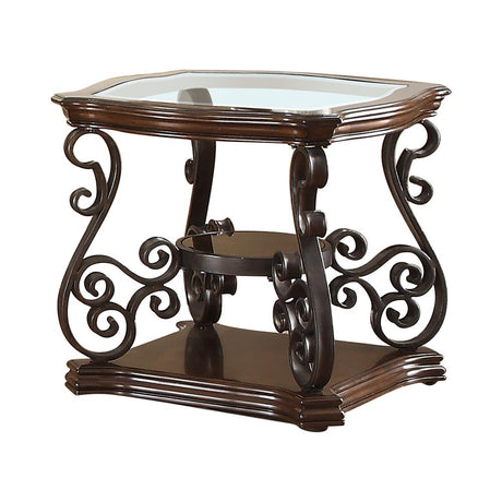 Laney Deep Merlot and Clear End Table from Coaster - Luna Furniture
