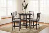 Langwest Brown Counter Height Dining Table and 4 Barstools (Set of 5) - D422-223 - Luna Furniture