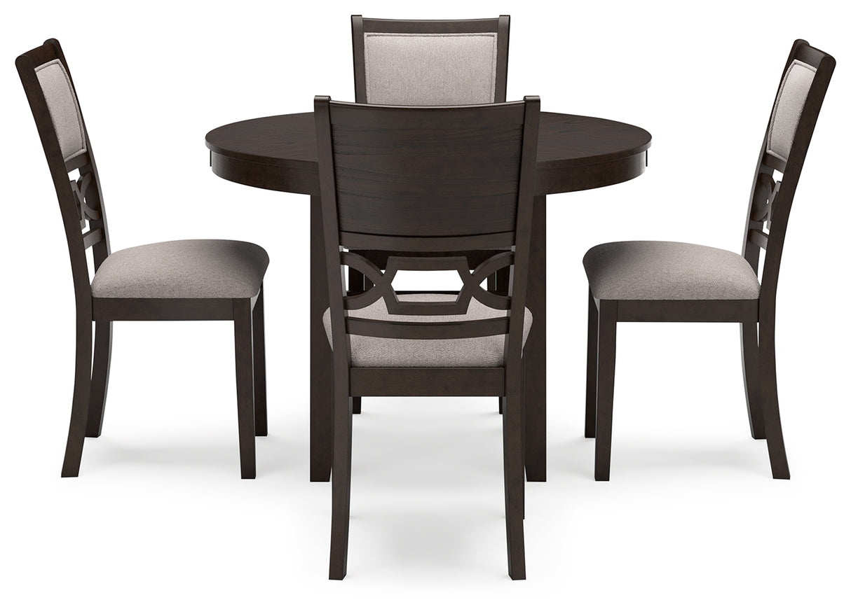 Langwest Brown Dining Table and 4 Chairs (Set of 5) - D422-225 - Luna Furniture