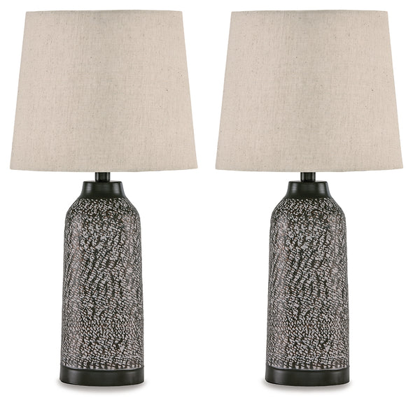 Lanson Antique Bronze Finish Table Lamp (Set of 2) - L204454 - Luna Furniture