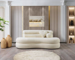 Larissa Ivory Boucle Loveseat - LARISSAIVORY-L - Luna Furniture